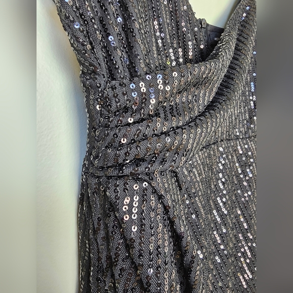 Area Stars Black Sequin Sleeveless Midi Dress, Women's Size Large - Picture 6 of 11